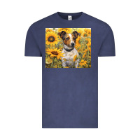 Vintage Denim jack russel terrier Vintage Tee - Unal Design