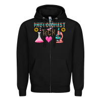 Black phlebotomist tech Zipper Hoodie - CowhideDigitalArt