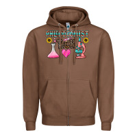 Chestnut phlebotomist tech Zipper Hoodie - CowhideDigitalArt