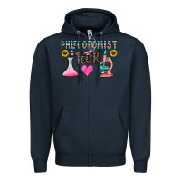 Navy phlebotomist tech Zipper Hoodie - CowhideDigitalArt
