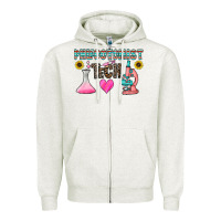 Oatmeal Heather phlebotomist tech Zipper Hoodie - CowhideDigitalArt