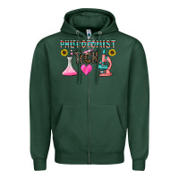 Sports Green phlebotomist tech Zipper Hoodie - CowhideDigitalArt