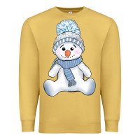 Antique Gold winter snowman Premium Sweatshirt - AdoDesignShop