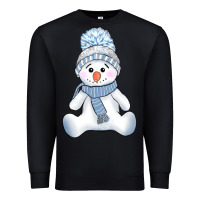 Black winter snowman Premium Sweatshirt - AdoDesignShop