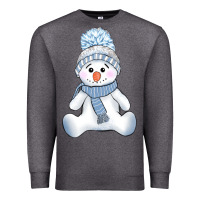 Charcoal Heather winter snowman Premium Sweatshirt - AdoDesignShop