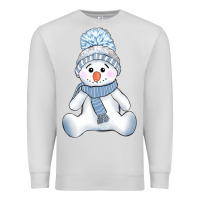 Dove Grey winter snowman Premium Sweatshirt - AdoDesignShop