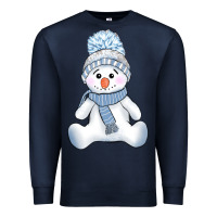 Navy winter snowman Premium Sweatshirt - AdoDesignShop