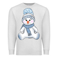 Oatmeal Heather winter snowman Premium Sweatshirt - AdoDesignShop