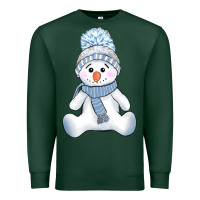 Sports Green winter snowman Premium Sweatshirt - AdoDesignShop