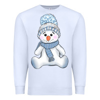 White winter snowman Premium Sweatshirt - AdoDesignShop