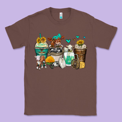 Cows Coffee Cups Classic Tee Designed By Zillion Design Studio