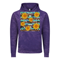 Cloud Purple sunflower western seamless revize Vintage Hoodie - AdoDesignShop
