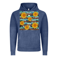 Vintage Denim sunflower western seamless revize Vintage Hoodie - AdoDesignShop