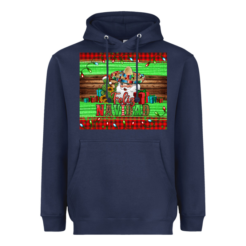Feliz Navidad Spanish Christmas Santa Tumbler Heavyweight Hoodie by Jasminsmagicworld | Teevron