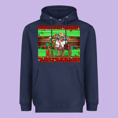 Feliz Navidad Spanish Christmas Santa Tumbler Heavyweight Hoodie Designed By Jasminsmagicworld
