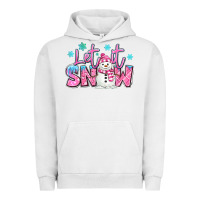 Pigment Lunar Rock let it snow pink christmas snowman Urban Hoodie - MaliasSmallBusiness