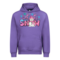 Tulip let it snow pink christmas snowman Urban Hoodie - MaliasSmallBusiness