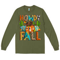 Army Green howdy fall Long Sleeve Tee - Zillion Design Studio