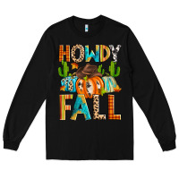 Black howdy fall Long Sleeve Tee - Zillion Design Studio