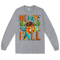 Heather Grey howdy fall Long Sleeve Tee - Zillion Design Studio