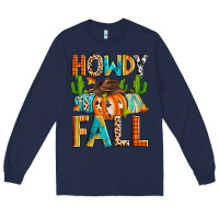 Navy howdy fall Long Sleeve Tee - Zillion Design Studio