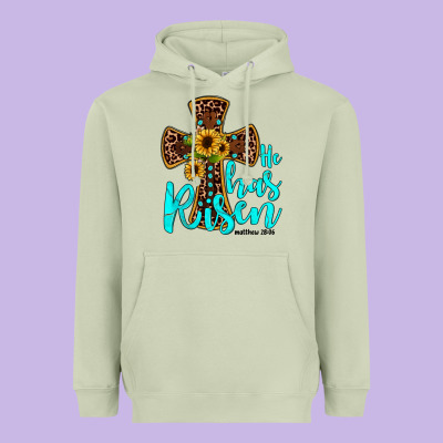 He Has Risen Heavyweight Hoodie Designed By Jahusdesignshop