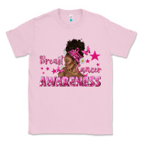 Bubblegum Pink Breast Cancer Awareness with Afro Woman Classic Tee - texasbilliewilder
