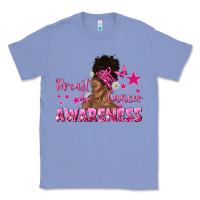 Colony Blue Breast Cancer Awareness with Afro Woman Classic Tee - texasbilliewilder