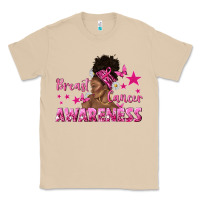 Breast Cancer Awareness With Afro Woman Classic Tee | Teevron