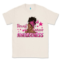 Natural Breast Cancer Awareness with Afro Woman Classic Tee - texasbilliewilder