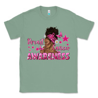 Sage Breast Cancer Awareness with Afro Woman Classic Tee - texasbilliewilder