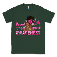 Sports Green Breast Cancer Awareness with Afro Woman Classic Tee - texasbilliewilder