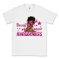 White Breast Cancer Awareness with Afro Woman Classic Tee - texasbilliewilder