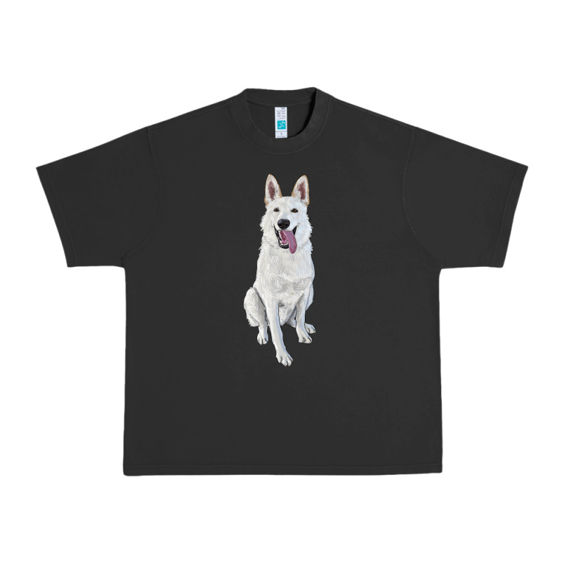 Hand Drawing White Shepherd Urban Heavy Tee by RanaPortraitStore | Teevron