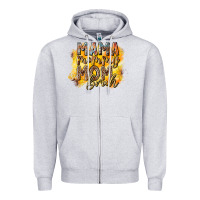 Heather Grey mama mommy mom bruh Zipper Hoodie - RacoonDesign