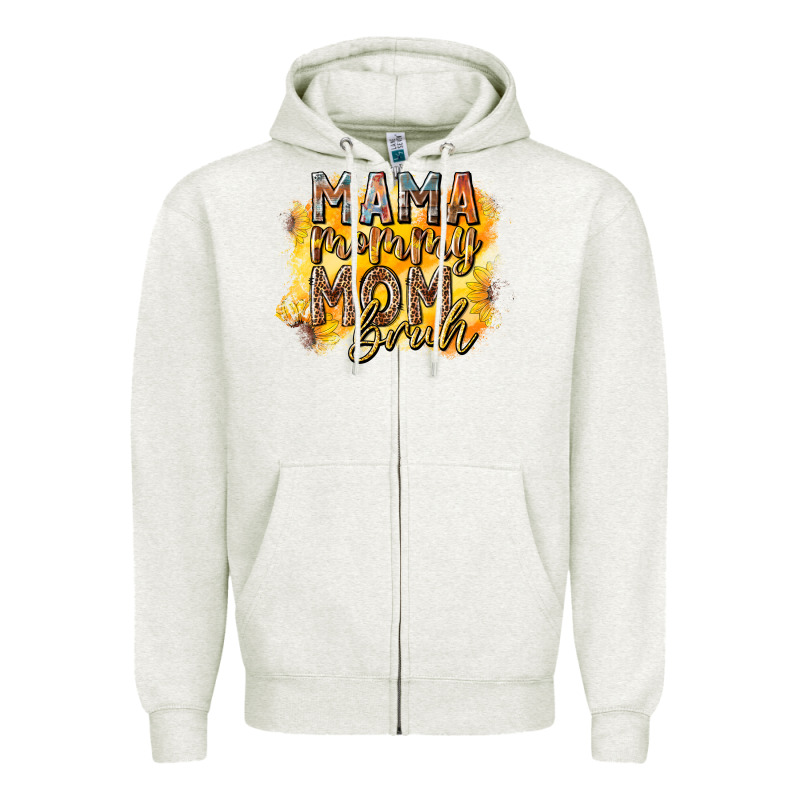 Mama Mommy Mom Bruh Zipper Hoodie by RacoonDesign | Teevron