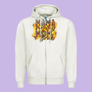 Mama Mommy Mom Bruh Zipper Hoodie Designed By Racoondesign