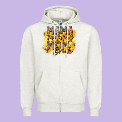 Mama Mommy Mom Bruh Zipper Hoodie Designed By Racoondesign