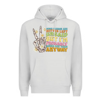 Dove Grey some things are better left unsaid Premium Hoodie - MaliasSmallBusiness