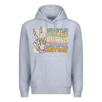 Heather Grey some things are better left unsaid Premium Hoodie - MaliasSmallBusiness