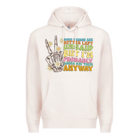 Pale Pink some things are better left unsaid Premium Hoodie - MaliasSmallBusiness