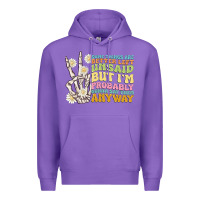 Purple some things are better left unsaid Premium Hoodie - MaliasSmallBusiness
