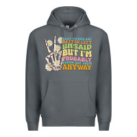 Rock some things are better left unsaid Premium Hoodie - MaliasSmallBusiness