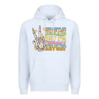 White some things are better left unsaid Premium Hoodie - MaliasSmallBusiness