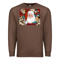 Chestnut cowhide santa cookie socks background Premium Sweatshirt - AdoDesignShop