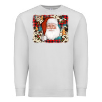 Dove Grey cowhide santa cookie socks background Premium Sweatshirt - AdoDesignShop