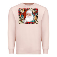 Pale Pink cowhide santa cookie socks background Premium Sweatshirt - AdoDesignShop