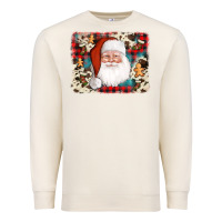Sandshell cowhide santa cookie socks background Premium Sweatshirt - AdoDesignShop