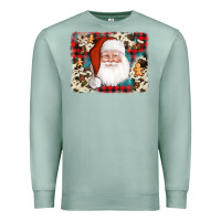 Seafoam cowhide santa cookie socks background Premium Sweatshirt - AdoDesignShop
