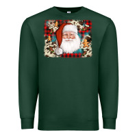 Sports Green cowhide santa cookie socks background Premium Sweatshirt - AdoDesignShop
